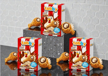 3 x Tabby Milk Cream Filled Crispy Chicken Chocolate looks Fried Crunch (3x 50g)