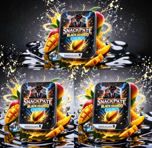 3 x Snackpate Zahnstocher mit Geschmack Black Mango Energy Ehrenzahn