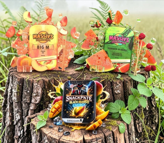 Bundle Massiv's Zahnstocher Geschmack Peach , Watermelon + Ehrenzahn Mango Energy Snackpate