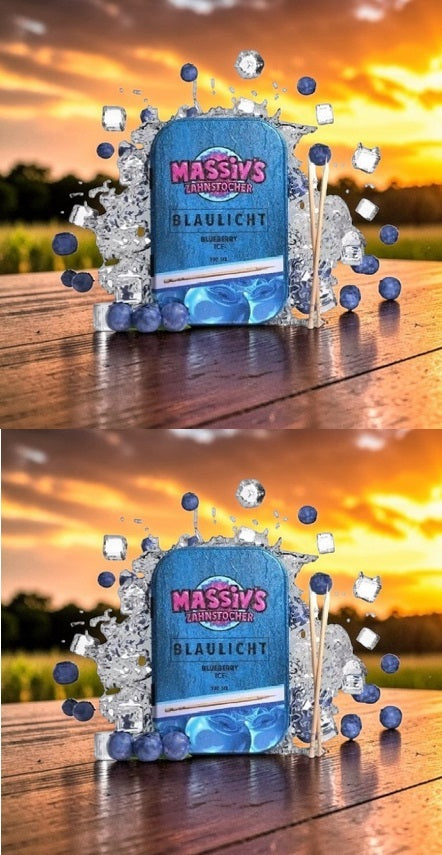 Bundle 4x Zahnstocher 2x Massiv Geschmack Blueberry + 2x Snackpate Ehrenzahn Mango Energy