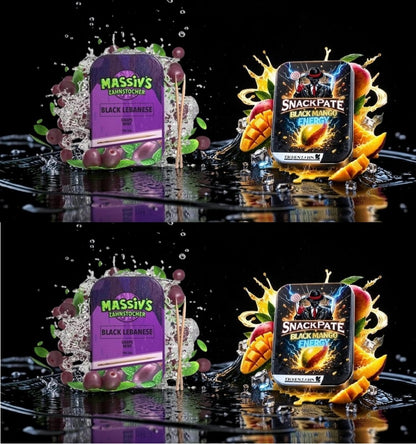 Bundle 4x Zahnstocher 2x Massiv Geschmack Grape Mint + 2x Snackpate Ehrenzahn Mango Energy