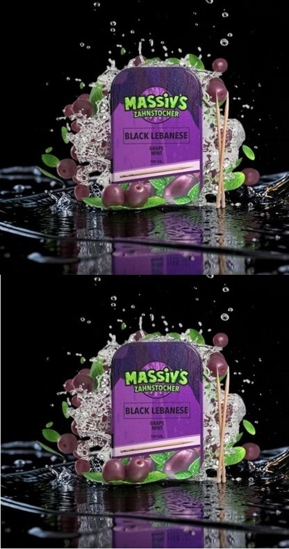 Bundle 4x Zahnstocher 2x Massiv Geschmack Grape Mint + 2x Snackpate Ehrenzahn Mango Energy