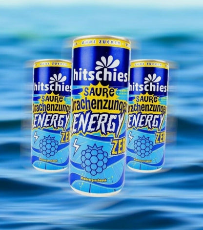 Hitschies Saure Drachenzungen Energy Zero Blau Geschmack (inkl. 0,25€ Pfand) MHD 03.2026
