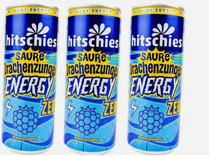 Hitschies Saure Drachenzungen Energy Zero Blau Geschmack (inkl. 0,25€ Pfand) MHD 03.2026