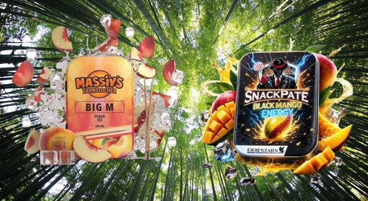 Bundle 2x Zahnstocher 1x Massiv Geschmack Peach  + 1x Snackpate Ehrenzahn Mango Energy
