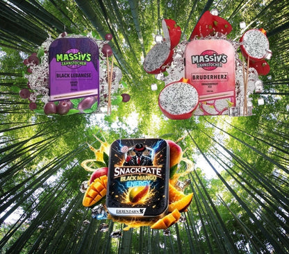 Bundle 3x Zahnstocher 2x Massiv Geschmack Grape, Dragon + 1x Snackpate Ehrenzahn Mango Energy