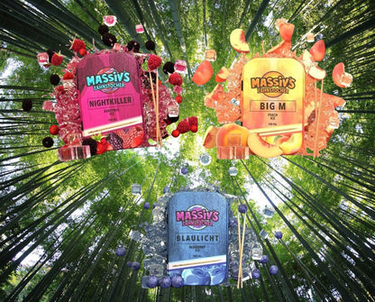 3 x Massiv's Zahnstocher mit Geschmack Berrymix , Peach , Blueberry