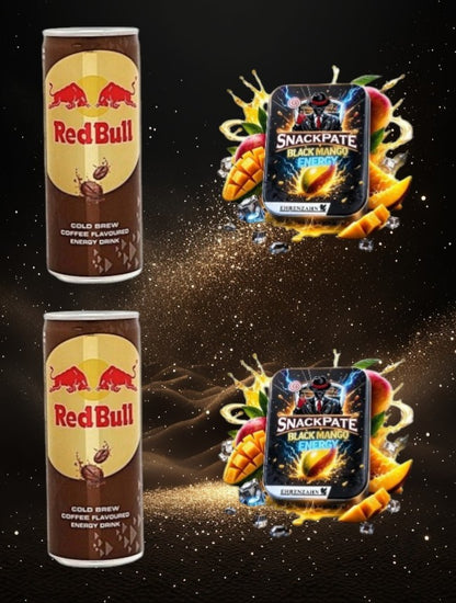 Bundle 2x Redbull Energy Drink Brew Coffee Thailand (inkl. Pfand) + 2x Zahnstocher Mango Energy Snackpate