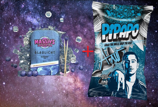 Bundle Massiv's Zahnstocher Geschmack Blueberry + GRATIS Pipapo Amo Sonnenblumenkerne mit Salz