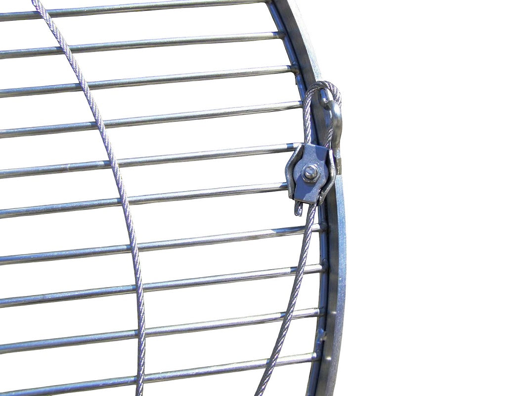 80 cm Grillrost Edelstahl + Seil für Schwenk Grill Rundgrill Feuerschale Dreibein