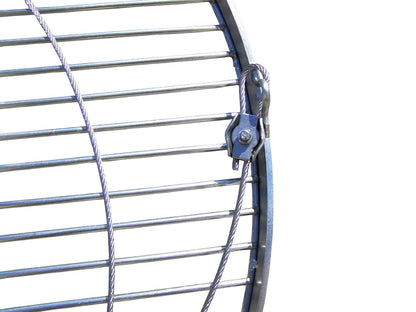 80 cm Grillrost Edelstahl + Seil für Schwenk Grill Rundgrill Feuerschale Dreibein