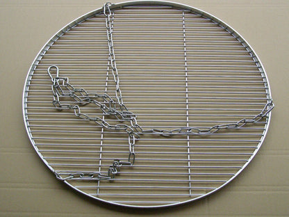 70 cm Grillrost Edelstahl + Kette für Schwenk Grill Rundgrill Feuerschale Dreibein