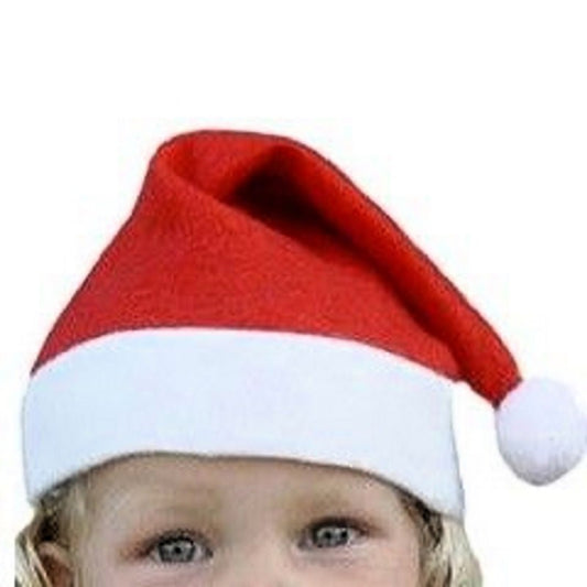 Weihnachtsmütze für Kinder rot weiß mit Bommel