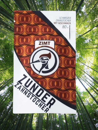 3 x Zunder Zahnstocher mit Geschmack Melon Mint Zimt - je 80 im Bag