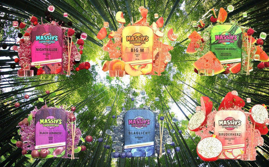 Massiv's Zahnstocher mit Geschmack Berrymix , Peach , Watermelon Raspberry , Grape , Blueberry , Dragonfruit