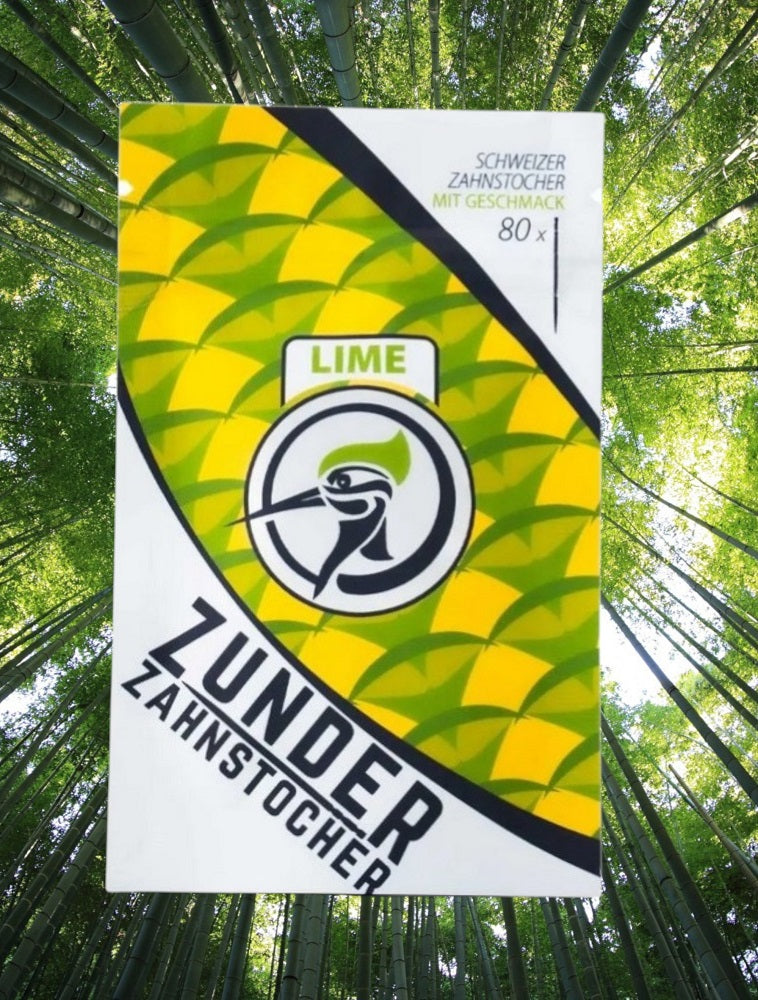 3 x Zunder Zahnstocher mit Geschmack Lime Apple Melon