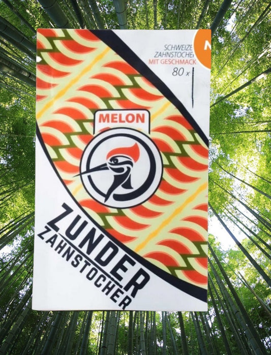 Zunder Zahnstocher mit Geschmack Melon  - 80 Zahnstocher im Refill-Bag